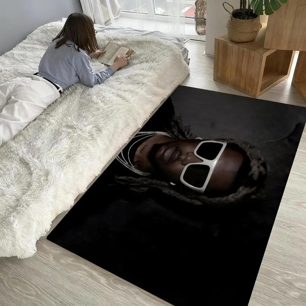 Rapper D-Destroy Lonely Broken Hearts 3 Floor Mat Soft Thickened Non-Slip Bedroom Living Room Door Mat Home Decor Flannel Rugs
