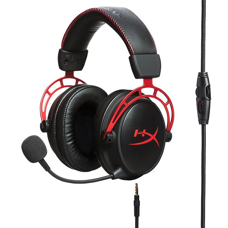 HYPERX Cloud Alpha - Gaming Headset, Dual Chamber Drivers, Legendary Comfort, Aluminum Frame, Detachable Microphone – Red