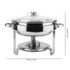 Набор для подогрева мармитов, гуманизированный набор для шведского стола, 4,5 л, крышка из пищевого стекла, нержавеющая сталь, съемная, со спиртовой печью для вечеринки