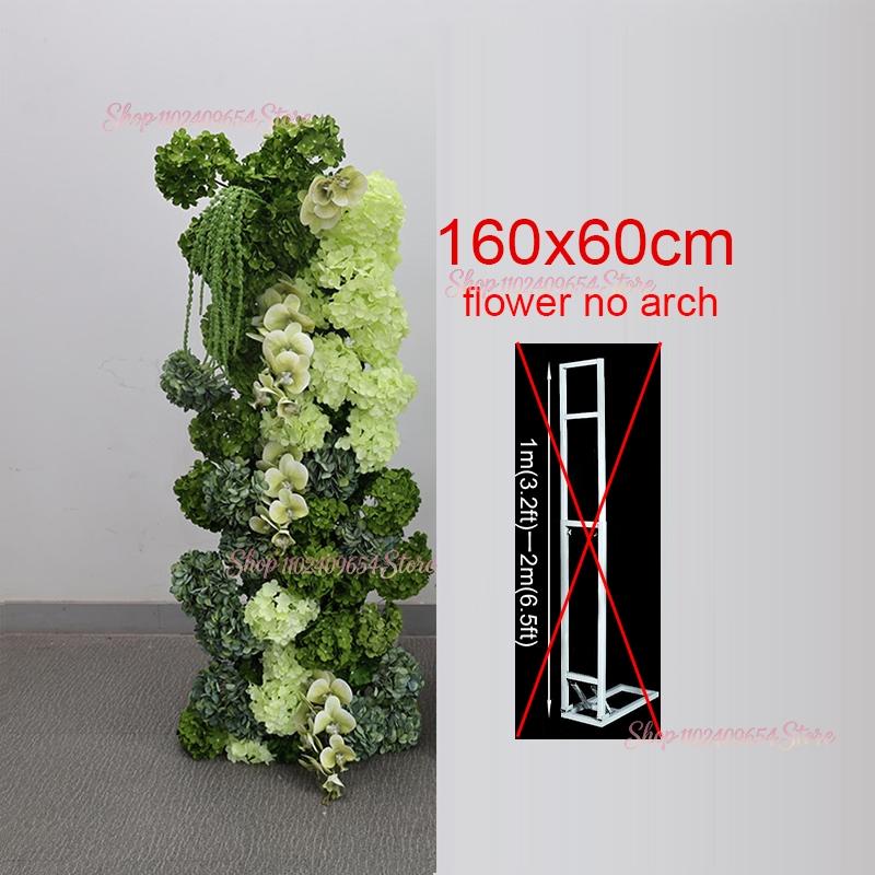 Зеленая Роза Гортензия Помпон 5D Цветочная Гирлянда Свадебный Фон Арка Декор из KT-Плиты Банкетный Пол Цветочные Реквизиты для Вечеринки Оформление Витрины 5