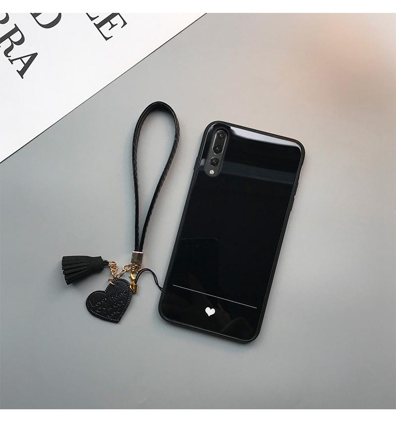 Простой чехол из закаленного стекла с изображением сердца для POCO F7 Ultra F7 Pro X7 M6 Pro X6 F6 X5 F5, противоударный жесткий чехол-шнурок