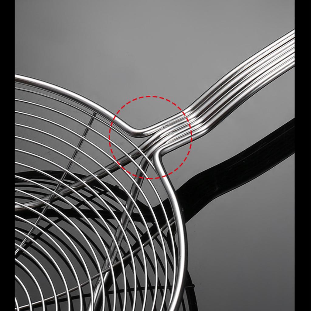 Stainless Steel Wire Skimmer Thickened and Reinforced Noodles Pasta Filter Spoon for Home Kitchen