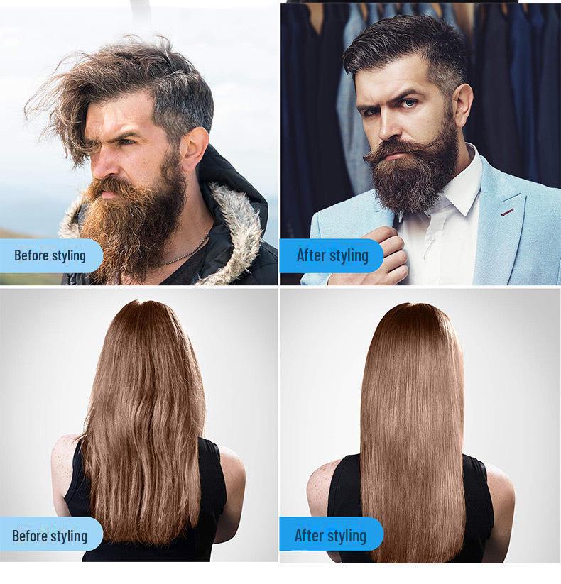 WAIKIL Electroplating Gradient Curling and Straightening Comb for Hair and Beard Styling