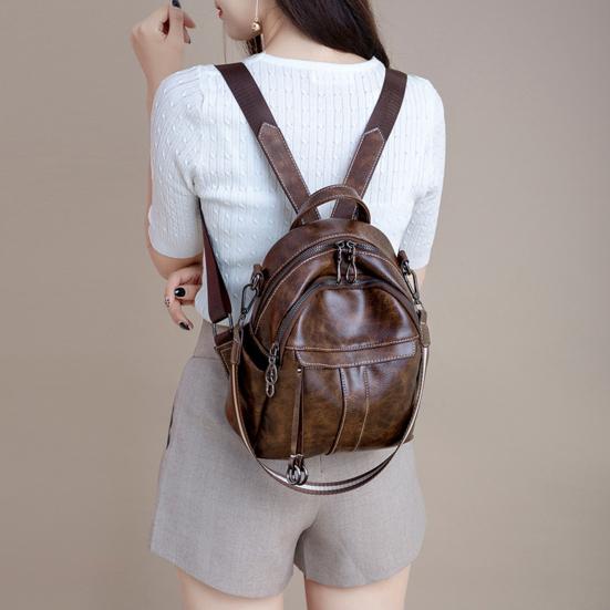 Женский рюкзак-кошелек многофункциональный ретро наплечный рюкзак с несколькими карманами