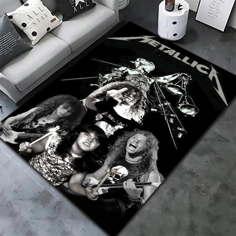 Metallica Carpet Rug for Living Room Bedroom Home Sofa Decoration,Kids play Nonslip Floor Mat