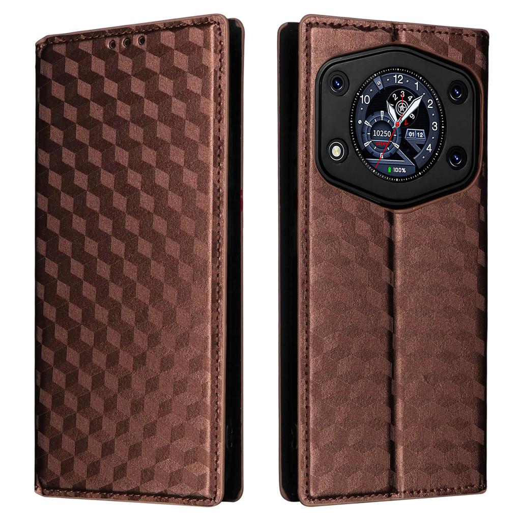 For Cubot A30 Case Wallet Rhombus Imprinted Leather Phone Cover