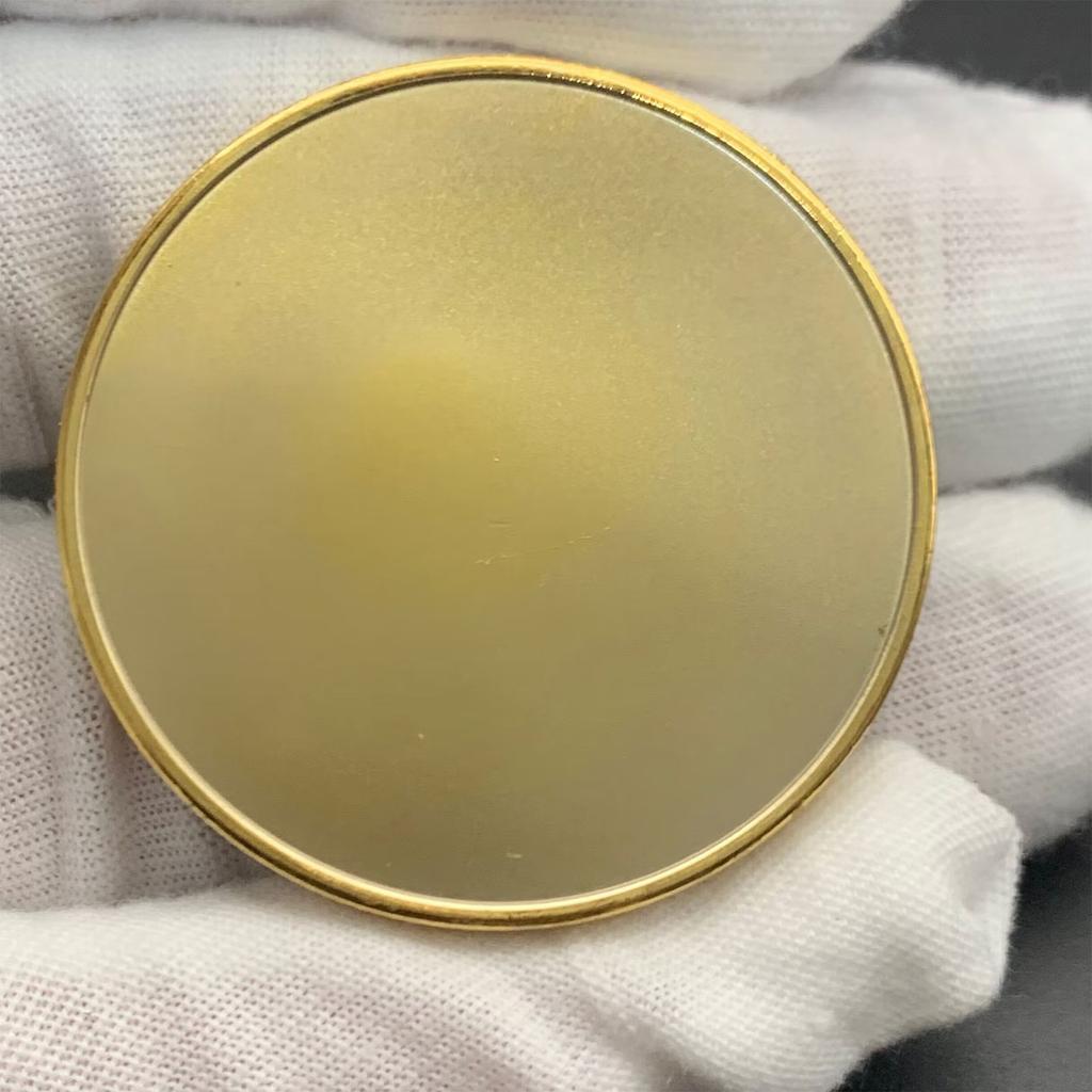 Металлическая жетон-челлендж 40 мм с пустой поверхностью для гравировки и памятного дизайна, включает коробку для хранения