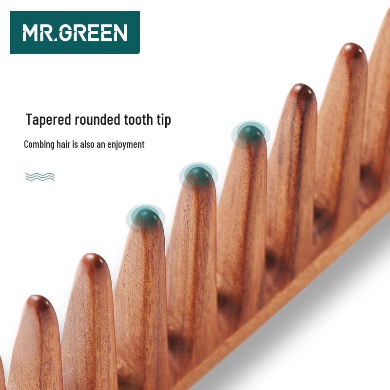 MR.GREEN Немецкий деревянный гребень для волос и массажная щетка, подарочный набор