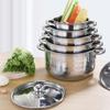 5 шт. Набор кастрюль с крышкой, кастрюля для пасты с ручками, индукционная кастрюля для кухни, набор кухонных принадлежностей для домашнего ресторана
