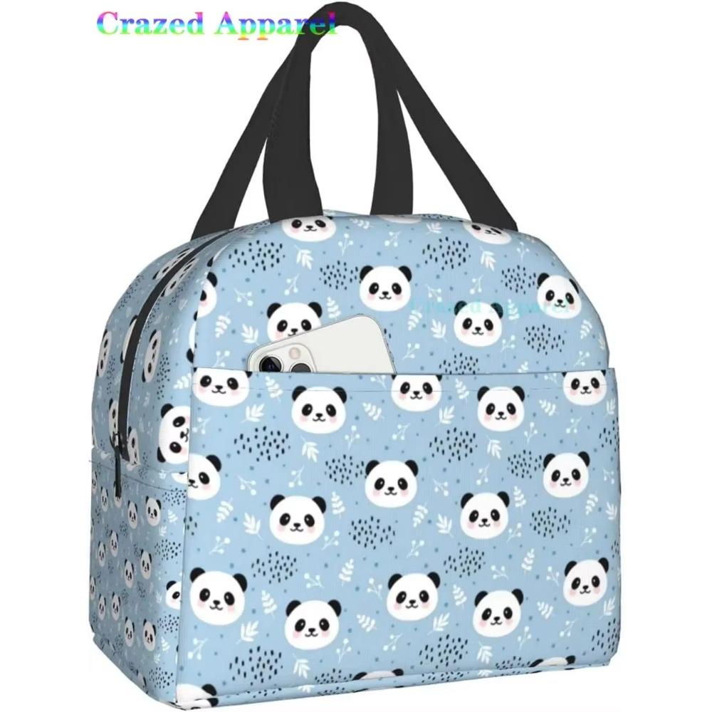 Милая розовая панда термобокс для ланча Bento Kawaii сумки для ланча Маленькие контейнеры для закусок Сумка-ланчбокс Изолированный пакет со льдом