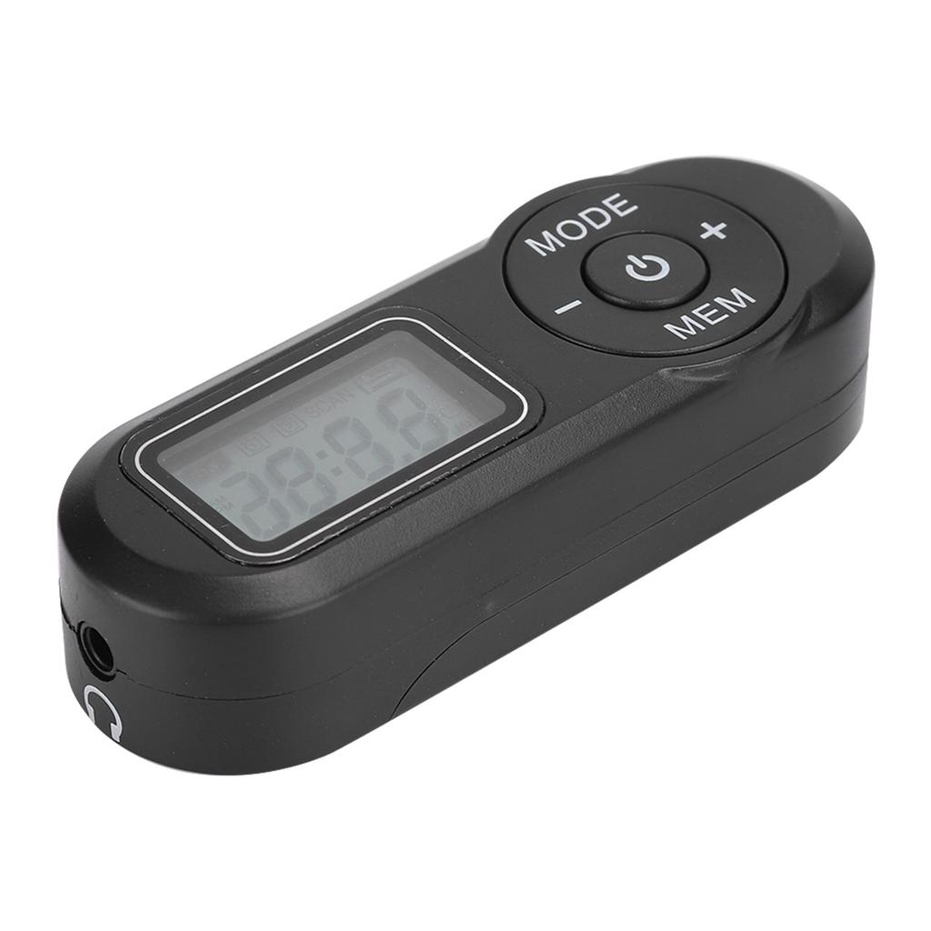 DSP Мини Портативный 1,1-дюймовый ЖК-цифровой FM-радиоприемник Музыкальный плеер Черный с наушниками
