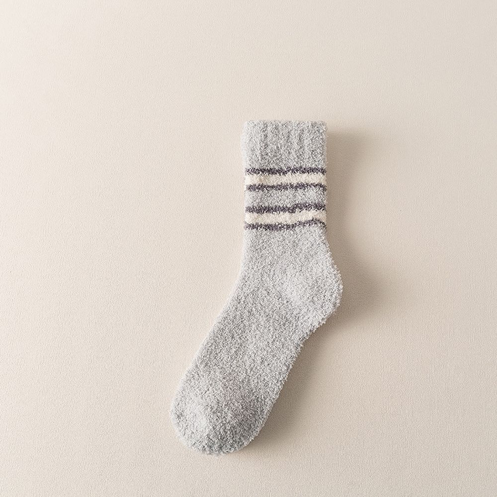 Удобные Мягкие Полосатые Оригинальные Мужские Носки Хлопковые Носки Коралловый Флис Носки Средней Длины
