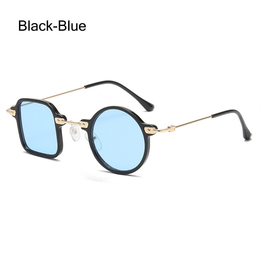 UV400 Square Round Sunglasses Unique Men Punk Sun Glasses Vintage Ocean Lens Shades  for Women