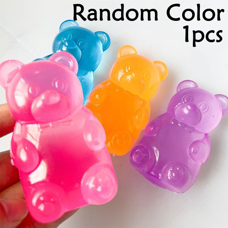 Soft Tpr Maltose Squishy Toy Marble Quicksand Cube Heart Egg Clear Gummy Bear Slow Rebound Fidget Anti-Stress Sensory Toy 14+