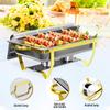 2 Pans Buffet Dish Stainless Professional Chafing Dish Food Warmer Warming Container Set For Party Buffet Cater Food Warmer Set