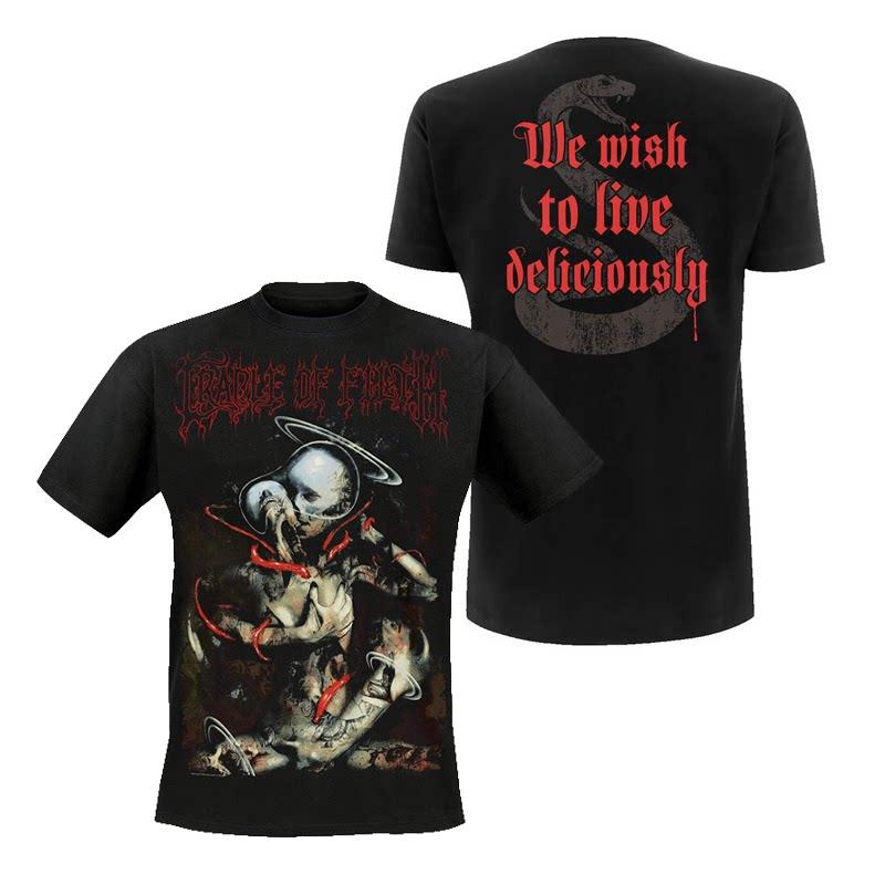 Summer Cradle of Filth Bands Extreme Gothic Black Metal Rock Dark American Shortsleeved Tshirt