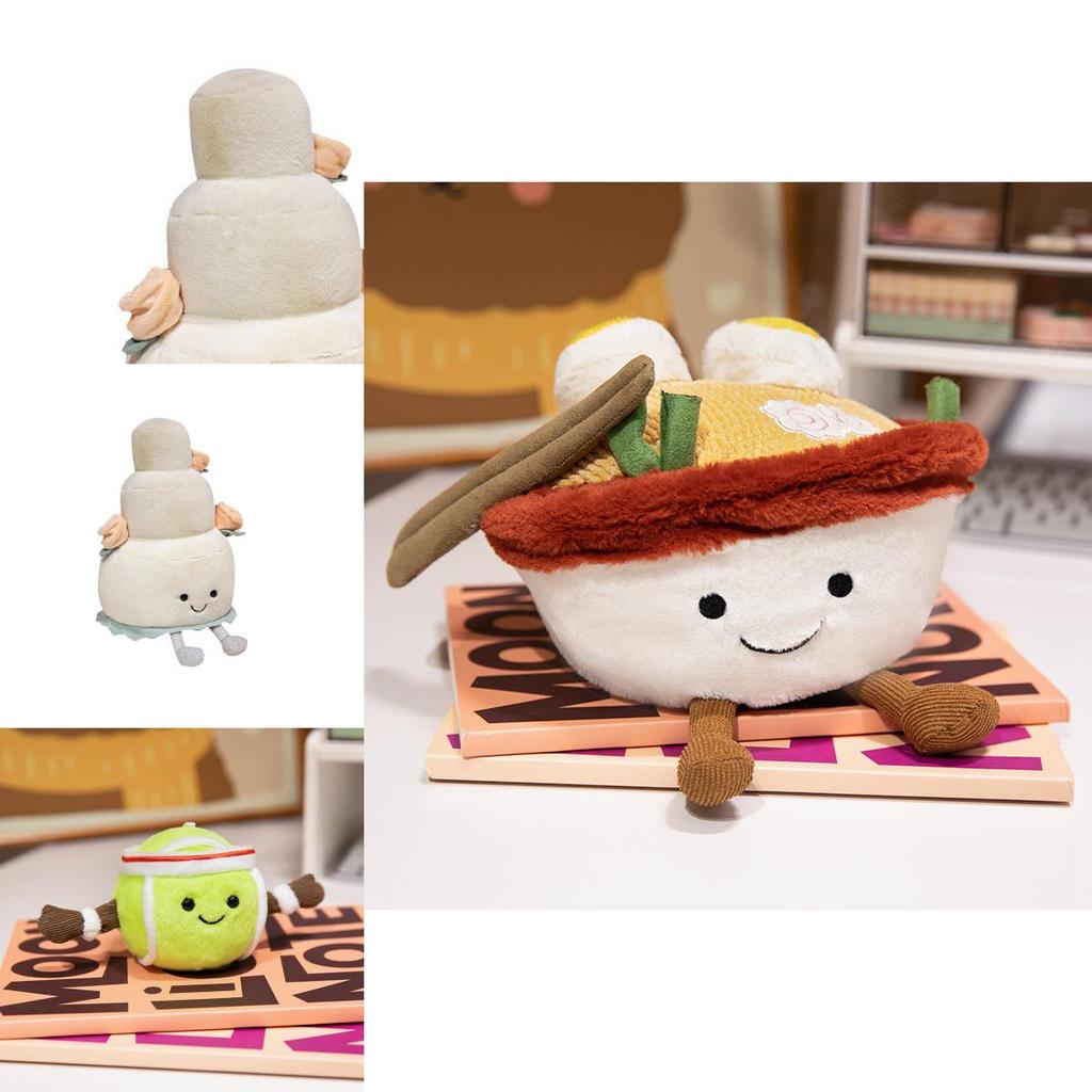 Unique Plush Toy 12cm Fun Ramen Noodle Shape Realistic And Creative Design