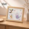 Pet Remembrance Gift Paw Print Commemorative Photo Frame, Dog And Cat Memory Keepsake Display, Memorial Shadow Box DIY Ink Pad Soft Space Mud Set for