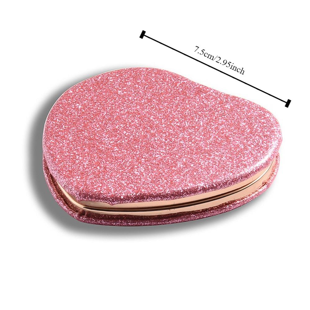 High Definition Heart Shape Makeup Mirror Double-Sided Vanity Mirrors Bathroom Living Room