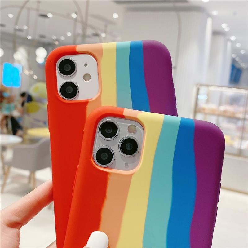Чехол для телефона в радужную полоску для Apple iPhone 14 13 12 Pro Max 11 6s 7 8 Plus XS MAX XR Mini 12pro, силиконовый чехол