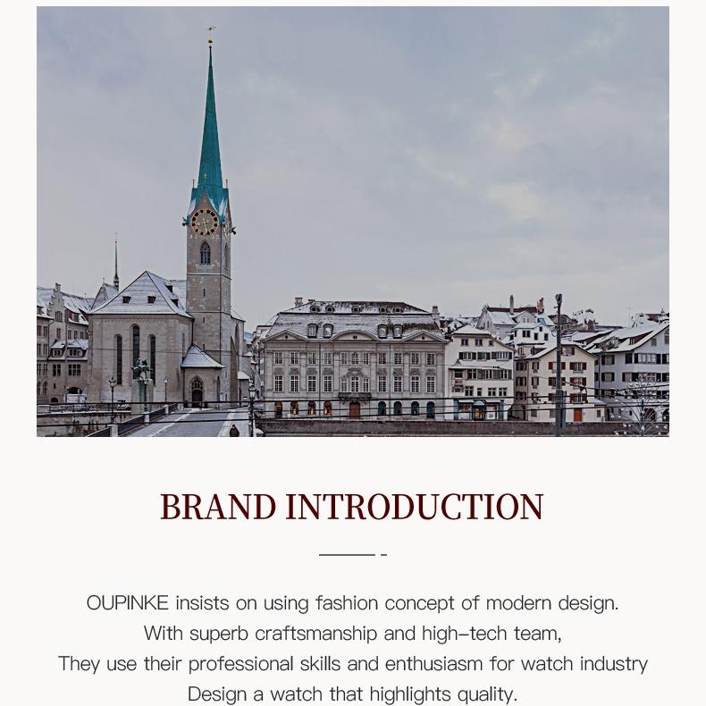 OUPINKE Брендовые часы Модный бренд Diamond Elk Автоматические механические водонепроницаемые женские часы Женские часы