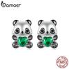 BAMOER Solid 925 Sterling Silver Dainty Panda Stud Earrings - Hypoallergenic Minimalist Cute Animal Studs for Women Girl Fine Jewelry
