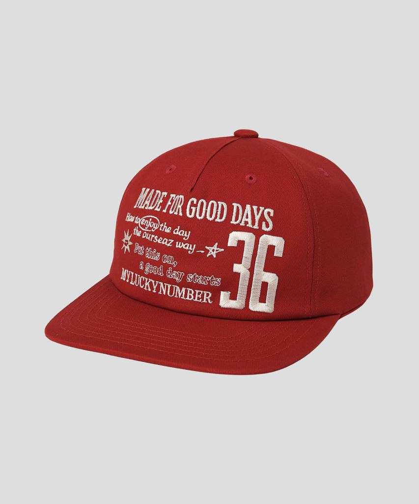 Awosijeu 36 Бейсболка с надписью Good Day - Красная