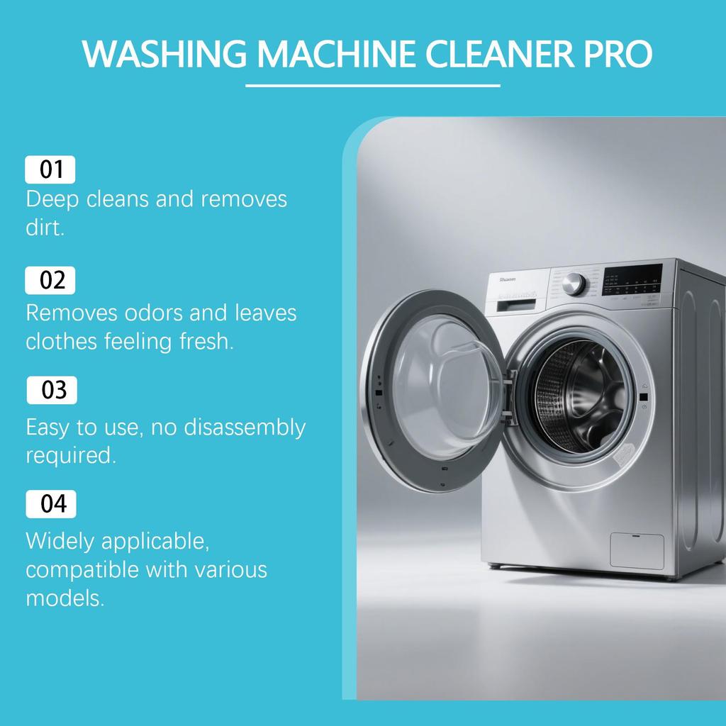 Jakehoe Laundry Cleaner Pills for Daily Household Use: Gentle Cleaning of Stains, Scale, and Odors in Washing Machines with Rotating Drum