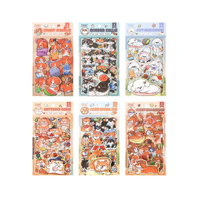 Новые Товары С Милыми Собачками Милые Мультяшные Креативные Наклейки Материалы Для Детского Ручного Аккаунта Наклейки Своими Руками