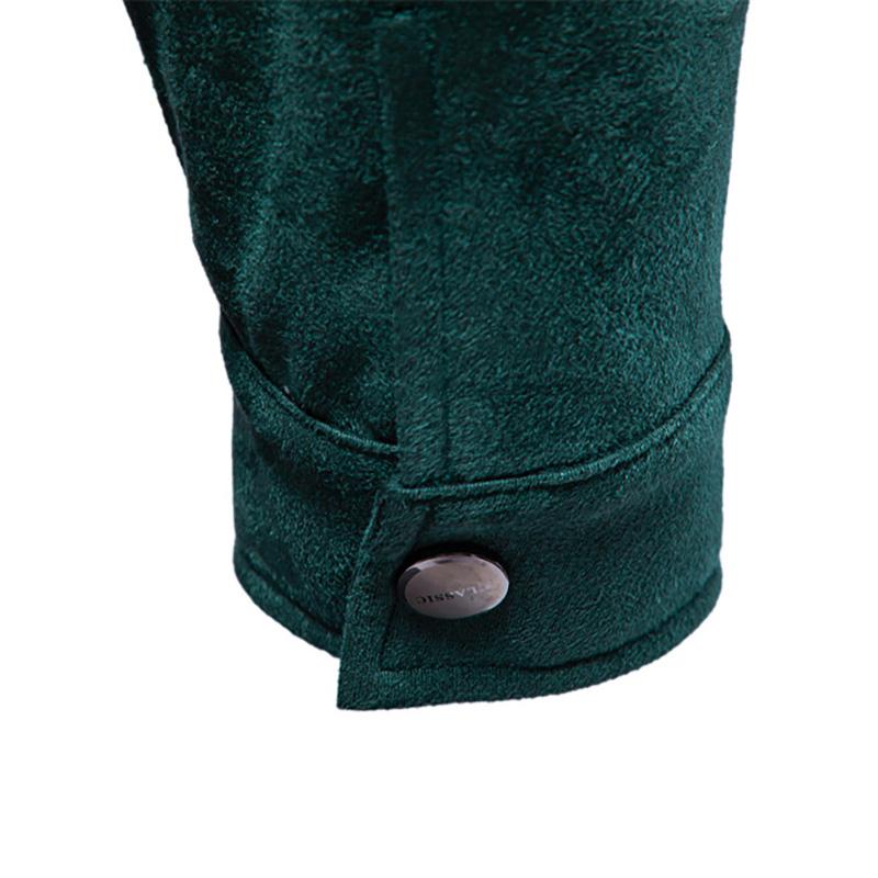 Callaway Вышитая осенне-зимняя новая модная однотонная универсальная мужская куртка из замши для спецодежды