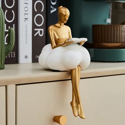Облако Девушка Скульптура Абстрактное Искусство Фигура Статуя Современное Украшение Стола Домашний Роскошный Декор Комнаты Эстетический Дизайн Статуэтка Ремесла