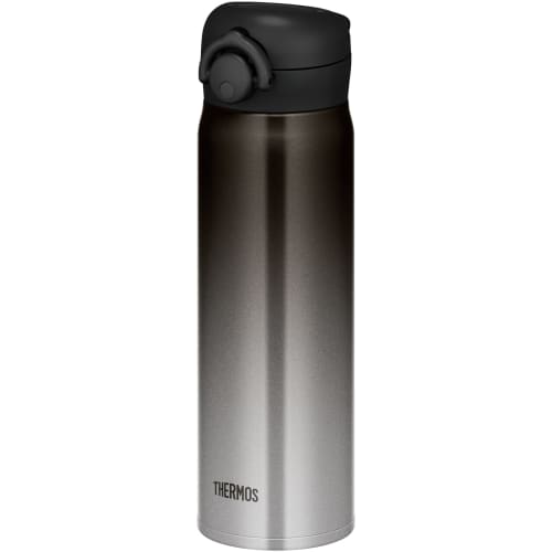 Thermos Vacuum Insulated Portable Mug, 500ml, Black Gradient, Removable Spout for Easy Cleaning, Lightweight, One-Touch Opening, Stainless Steel Bottl