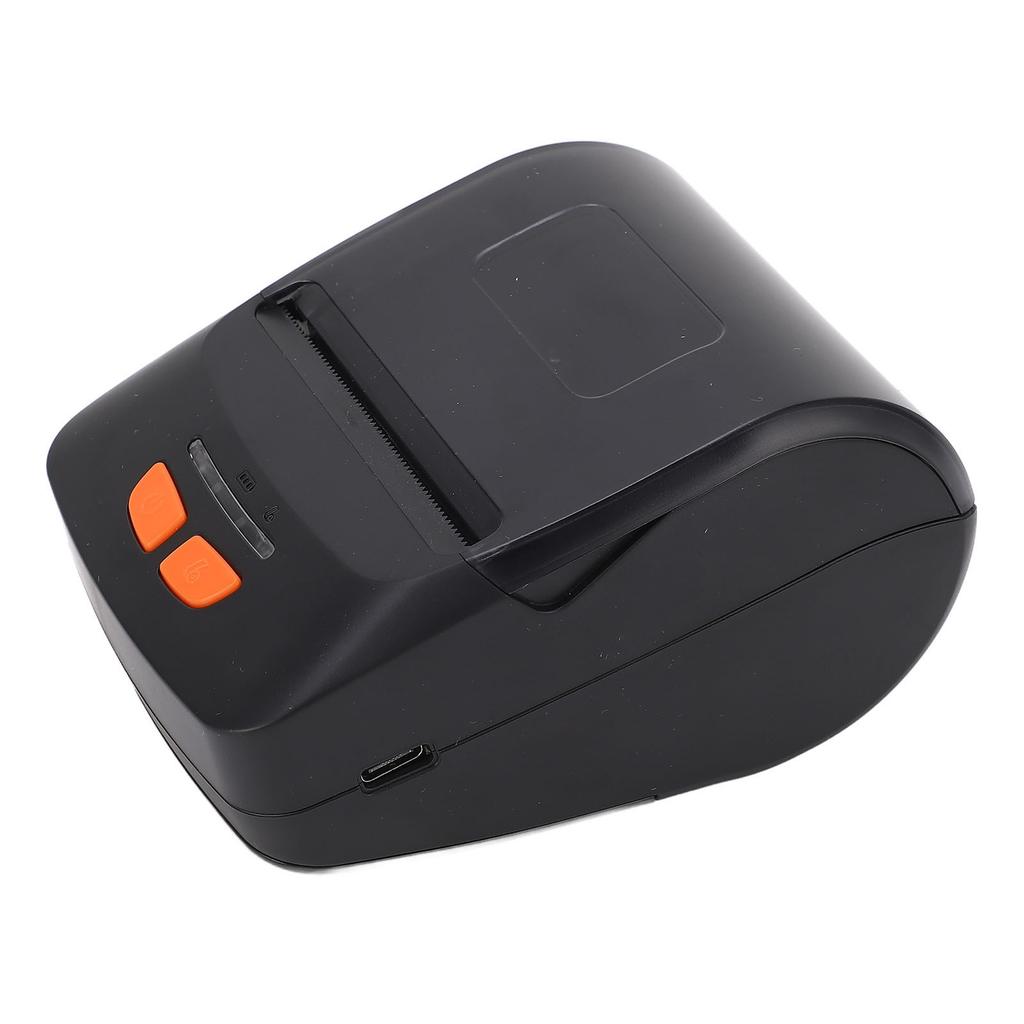 Bluetooth Thermal Printer with Label Paper Portable POS Barcode Printer Black White Printing Output