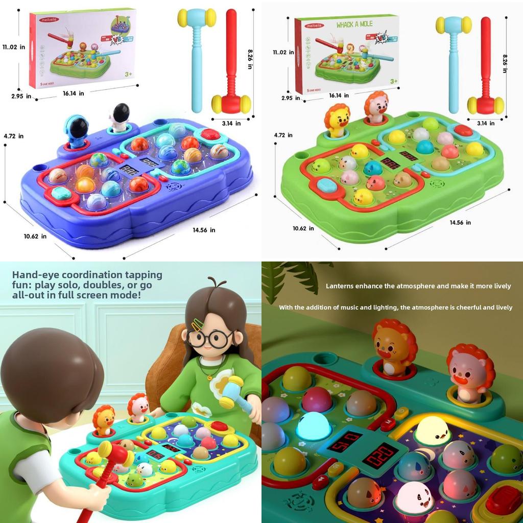 Интерактивная игрушка «Крот» со звуком для семейных игр и развития мозга