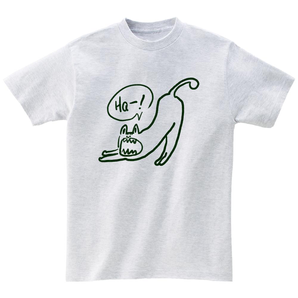 AWESOMEUS Ha! Cat Black 2Color T_Shirts