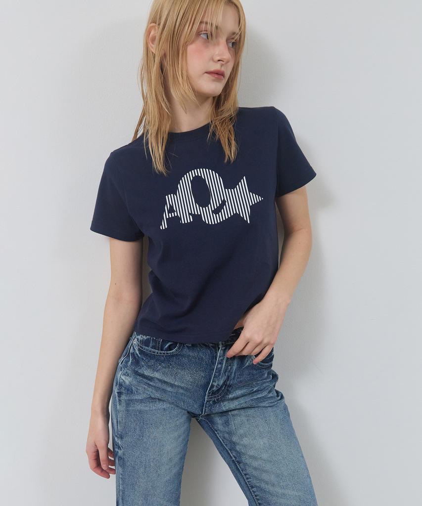 Eikyueikyuhauseukeulleob Футболка Star Aq [Темно-синий]