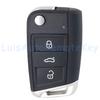 3 Buttons Half-Keyless Remote Car Key Fob 434MHz MQB48 Chip for VW Seat Leon Ateca Golf7 MK7 Touran Polo Tiguan Skoda Octavia