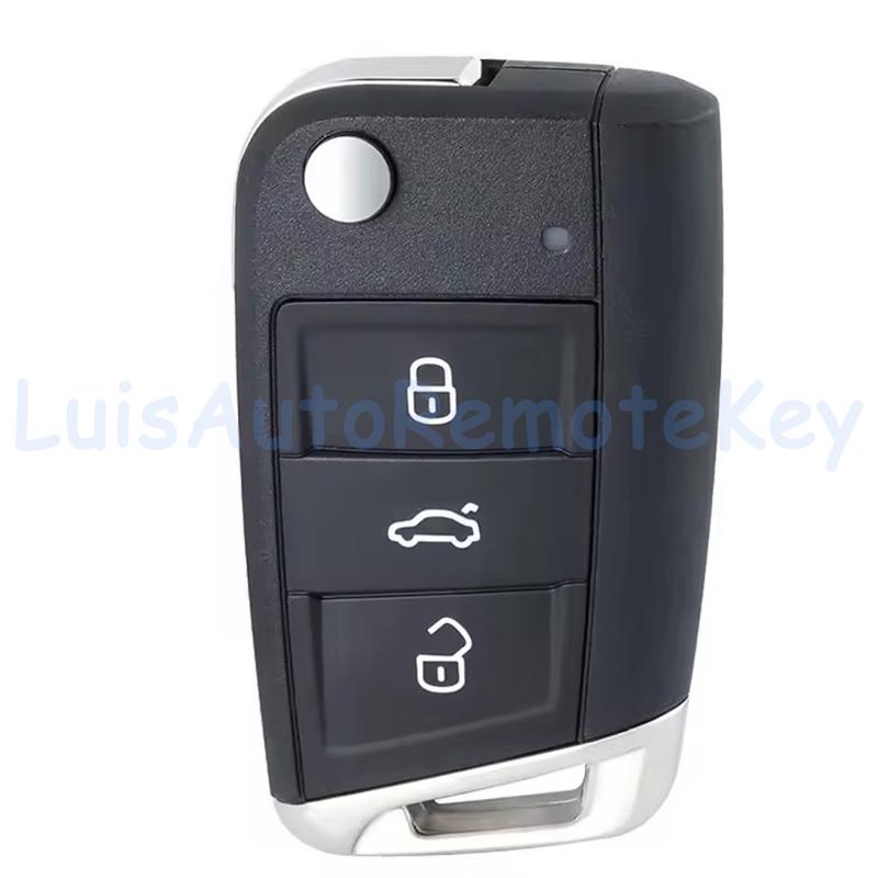 3 Buttons Half-Keyless Remote Car Key Fob 434MHz MQB48 Chip for VW Seat Leon Ateca Golf7 MK7 Touran Polo Tiguan Skoda Octavia