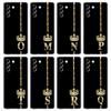 Чехол для телефона с буквами Diamond Crown для Samsung Galaxy S24 S23 S22 S20 Ultra S21 FE 5G S10 S9 Plus S10E S8, мягкий прозрачный чехол