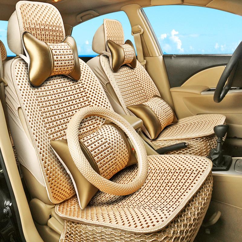 Чехлы на сиденья автомобиля из ледяного шелка для Geely: Всесезонный, Универсальная посадка для Binyue, Vision X3/X6 и Xingrui L