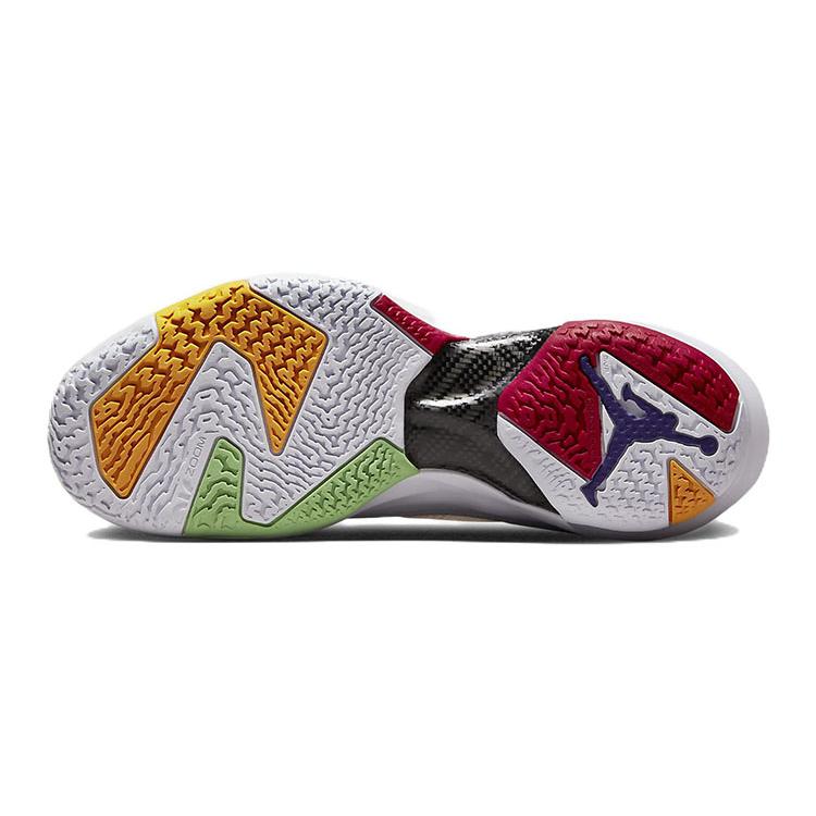 Air Jordan 37 Grade School 'Hare' (Unisex) White / Light Silver / Black / True Red Kids' Basketball Shoes DD7421 160