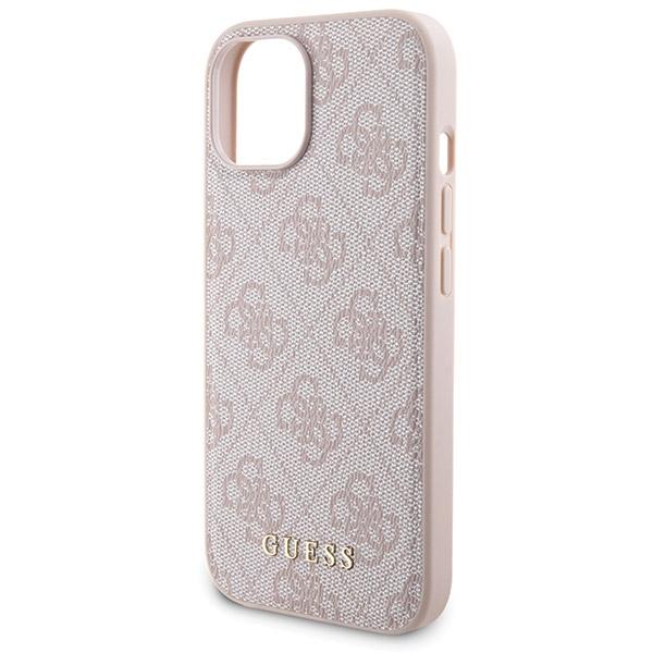 Zestaw Guess Gubpm5P15S4Gemgp Iphone15 6.1 Hardcase + Powerbank 5000Mah Magsafe Różowy/Pink 4G Metal Logo