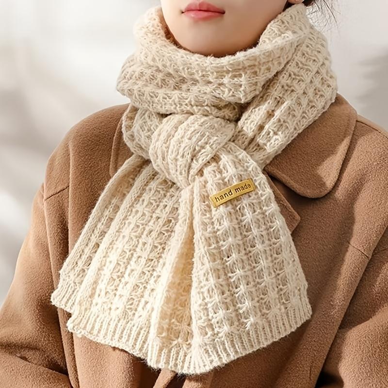 Women'S Soft Thick Winter Scarf - Elegant Solid Color In Black, Brown, White, Gray, Beige, Red - Warm & Stylish Luxury Neck Wrap