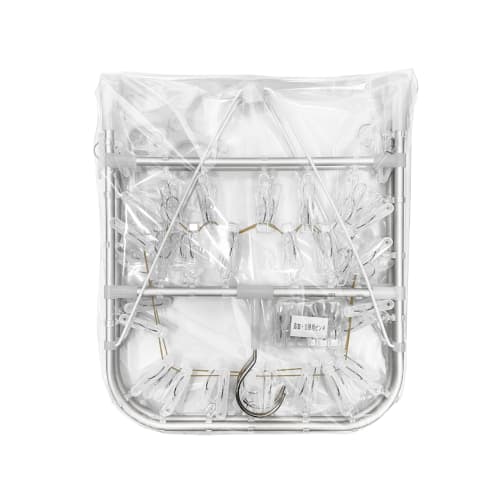 Umemigusa Clothes Pinch Hanger, 52 Clothes Pinch, Aluminum Frame with Polycarbonate Clothes Pinch, 2 Types of Drying Clothes, UV Resistant, Rust Resis