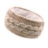 Winter Headband Women Fuzzy Fleece Lined Ear Warmer Cable Knit Thick Warm Crochet Headband Solid