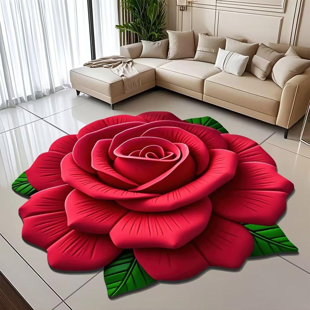 3D цветочный коврик для пола, впитывающий коврик для ванной комнаты, коврик для журнального столика в гостиной