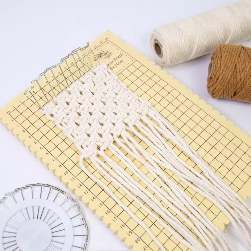 16x24cm Macrame Board and Pins Kit 6x9in Knotting Board DIY Craft Grid Board Bracelet Making