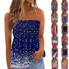 Tube Tops For Women,Cute Sexy Off Shoulder Independence Day Print Sleeveless T-Shirt