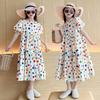 Fashion Summer Girls Dress Dot Beach Long Dress for Girl Bohemia Children Princess Loose Dresses Costume Teen 8 10 12 14 Y