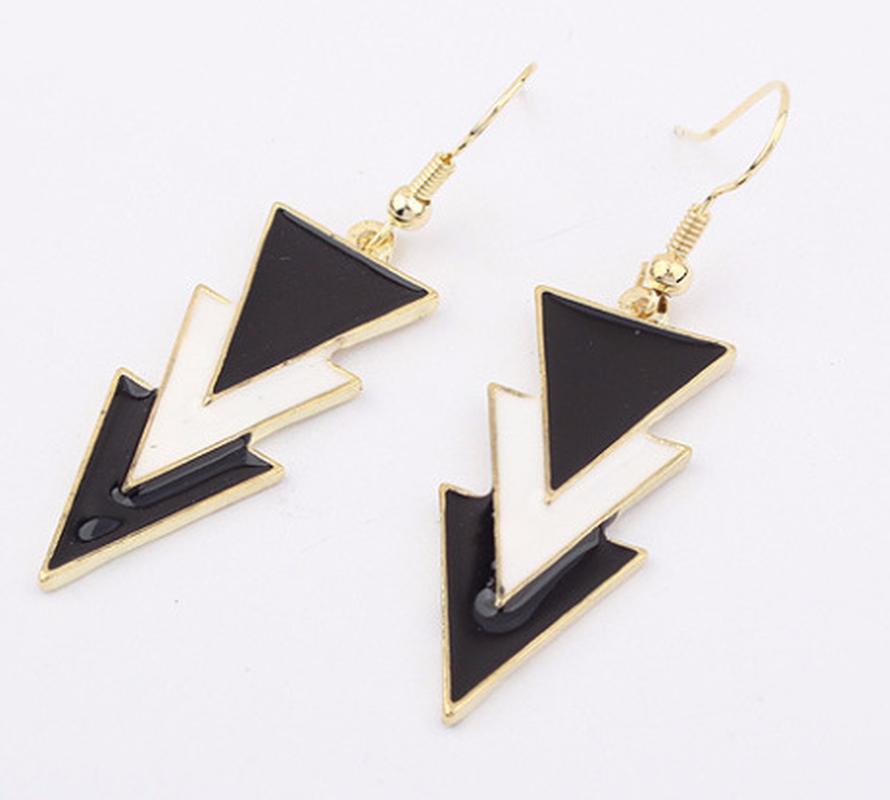 Женские ювелирные аксессуары Элегантные геометрические треугольные серьги-подвески